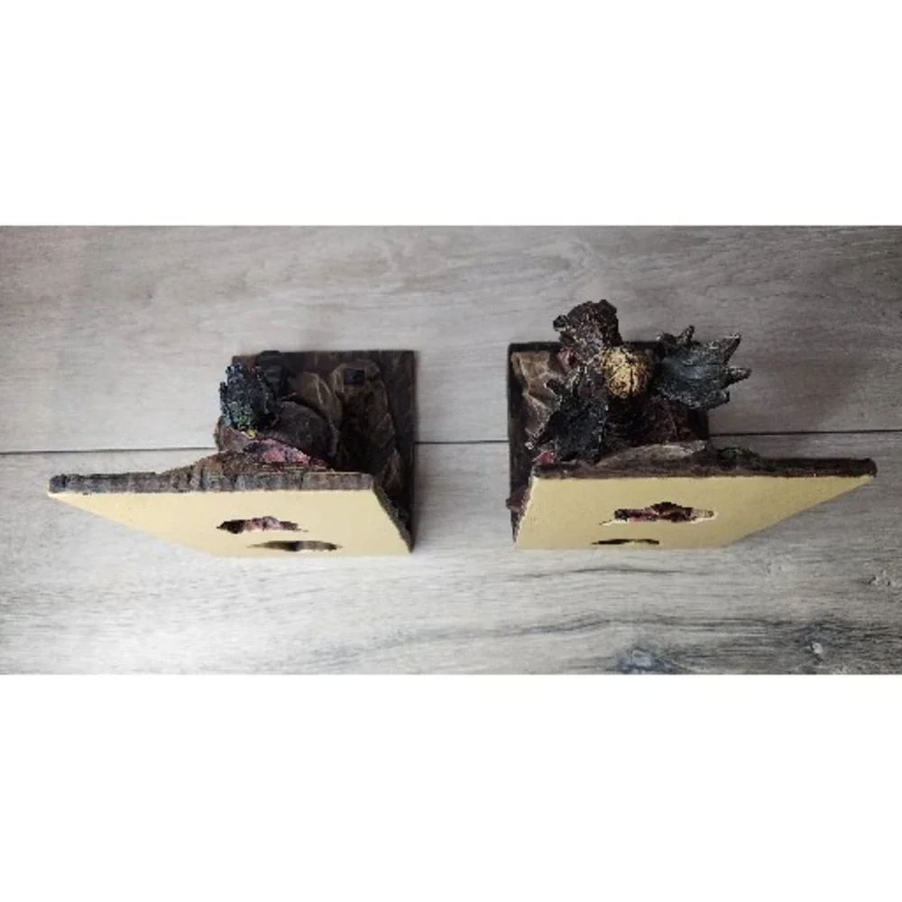 Moose Book Ends Porcelain‎ Cabin Deco Funny Nautical